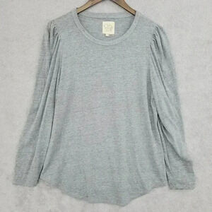Chasor Gray Long Sleeve Pullover Top Women's L 19CT